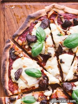 Gluten-Free Vegan Pizza with Mushrooms & Onions - A perfect homemade plant-based pizza.