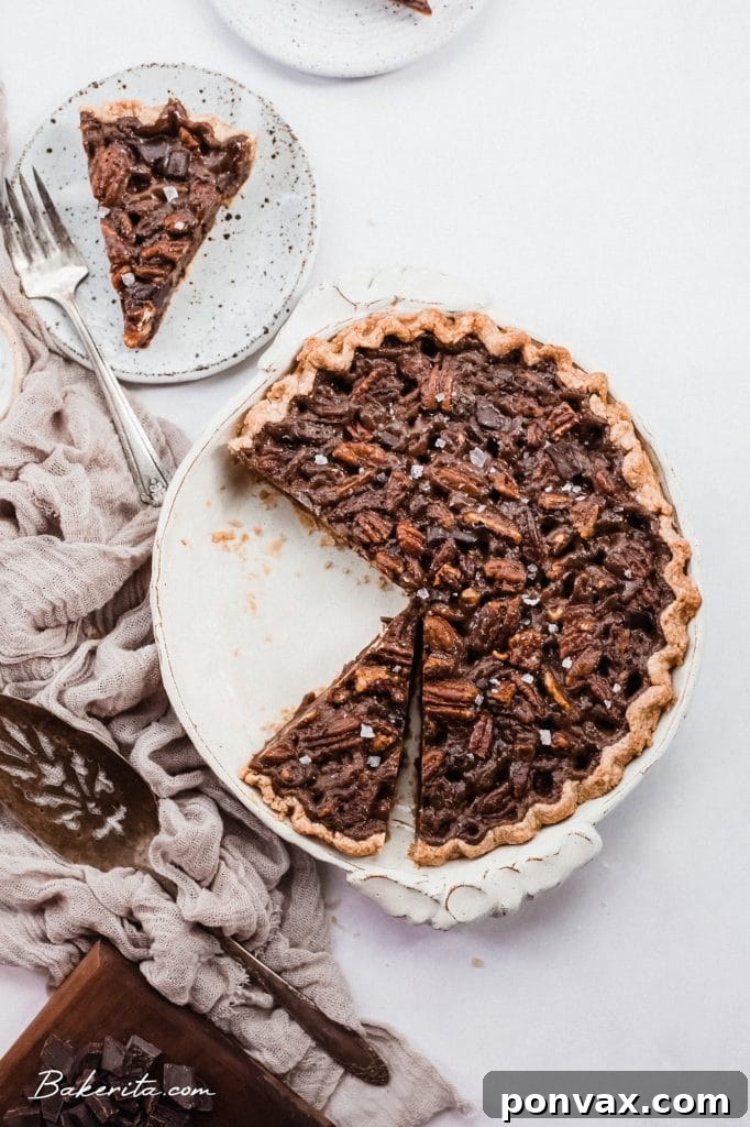 Ingredients for Vegan Chocolate Pecan Pie laid out on a kitchen counter.