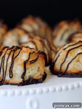 Black-Bottomed Coconut Macaroons