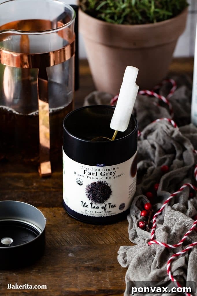 Seasonal Sips: Peppermint Mocha, London Fog, and Salted Cashew Hot Chocolate 7 Ingredients for a London Fog Tea Latte including Earl Grey tea and vanilla extract.