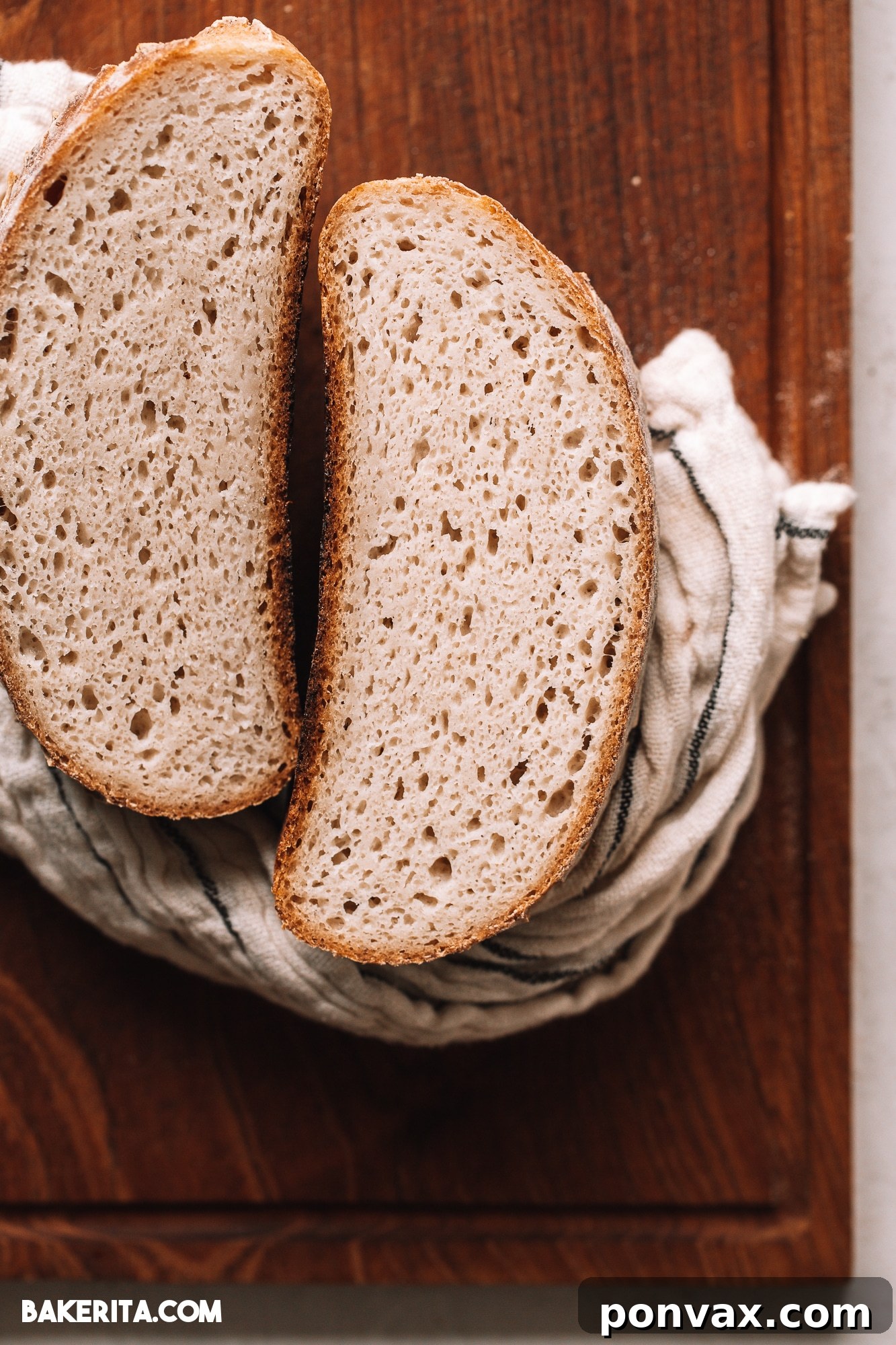 Crafting Perfect Gluten-Free Sourdough 4 Close-up of the beautifully airy and open crumb structure of a freshly baked gluten-free sourdough loaf.