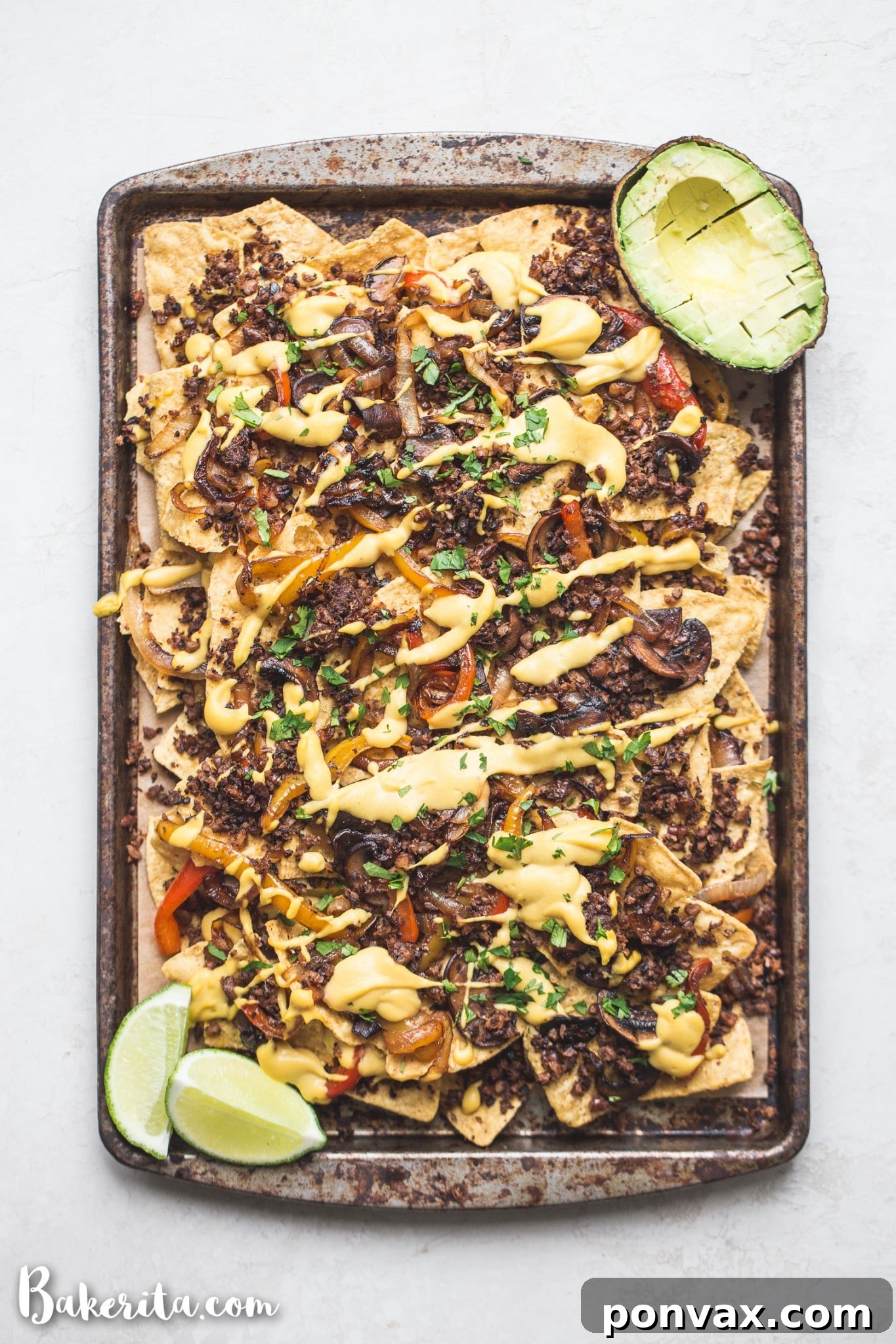 Vegan Super Bowl Feast: Over 50 Game Day Recipes 3 These are the BEST Vegan Nachos I've ever had! They're loaded with sauteed vegetables, vegan taco meat, pico de gallo, avocado, cilantro, and topped with a ton of vegan cheese sauce. They're the perfect cheesy snack for game day.
