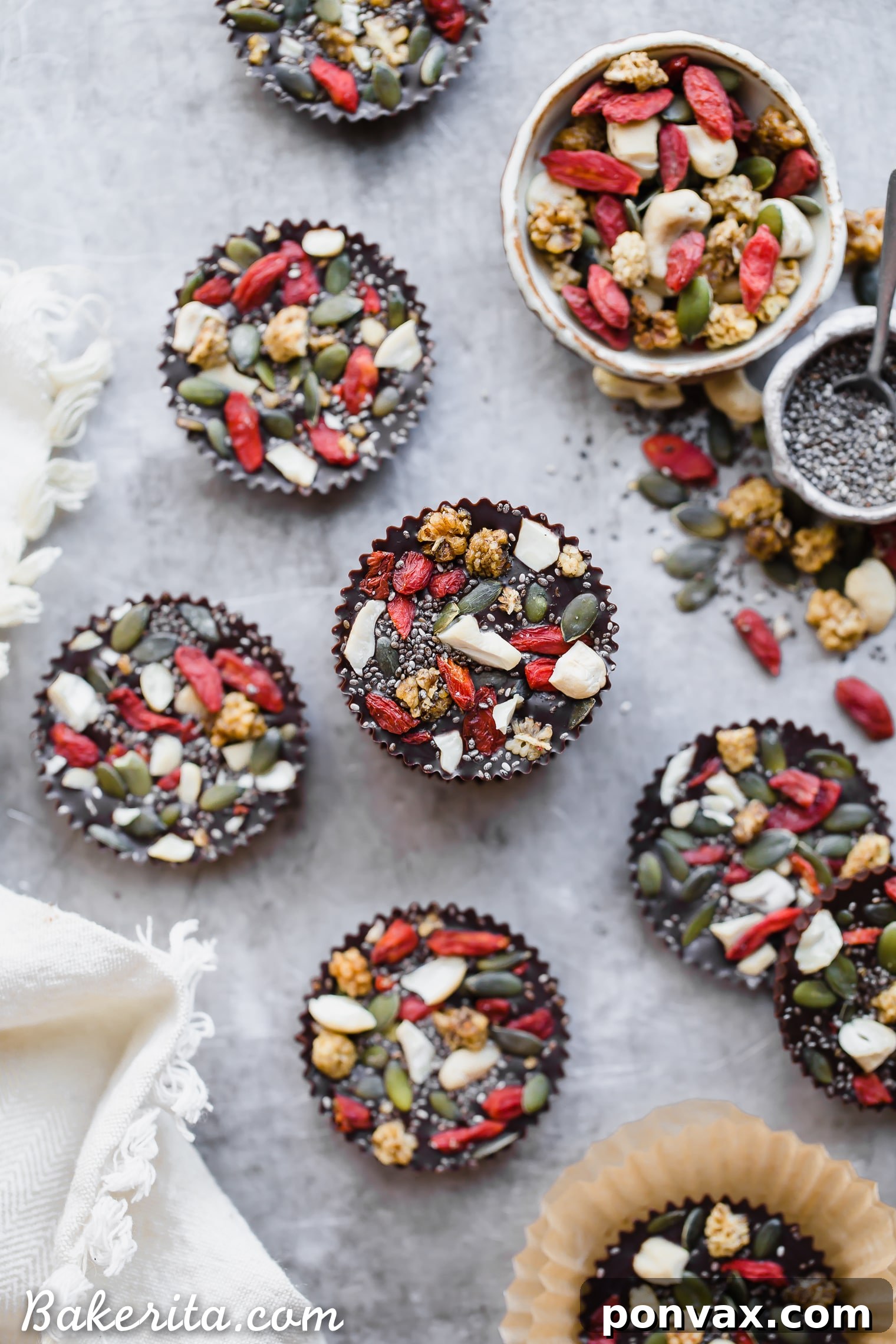 Vegan Super Bowl Feast: Over 50 Game Day Recipes 36 These Superfood Cacao Fudge Bites are creamy, so rich in cacao flavor, and topped with all sorts of delicious superfoods, like cashews, goji berries, chia seeds, and more. They'll satisfy your candy craving and they're gluten-free, paleo, and vegan!