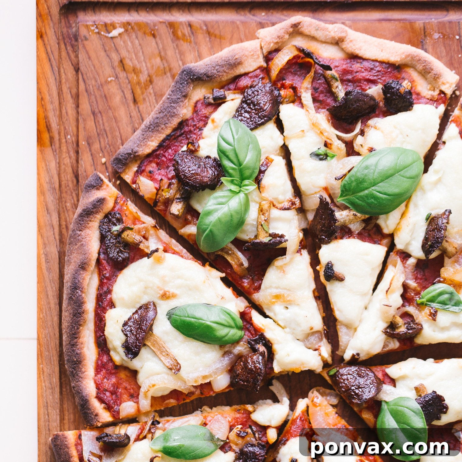 Vegan Super Bowl Feast: Over 50 Game Day Recipes 5 You'll be surprised at how easily this Gluten-Free Vegan Pizza with Mushrooms & Onions comes together! It is made with my new favorite gluten-free pizza crust and topped off with tomato sauce, homemade vegan mozzarella cheese, mushrooms and onions. Perfect for pizza night!