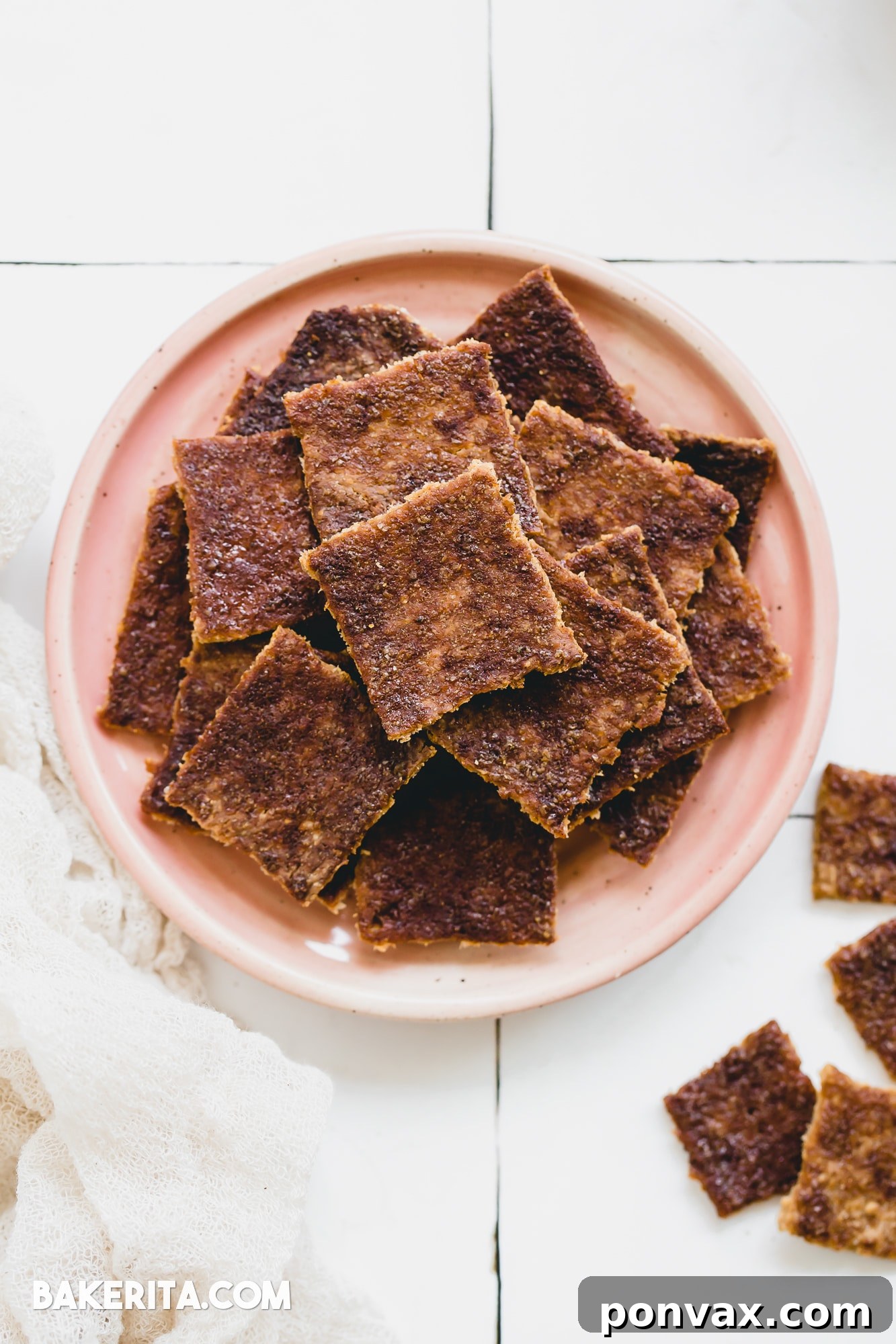 Vegan Super Bowl Feast: Over 50 Game Day Recipes 42 Gluten-Free Cinnamon Sugar Sourdough Discard Crackers: quick, simple, sweet, and savory way to use sourdough discard. Perfect snack!