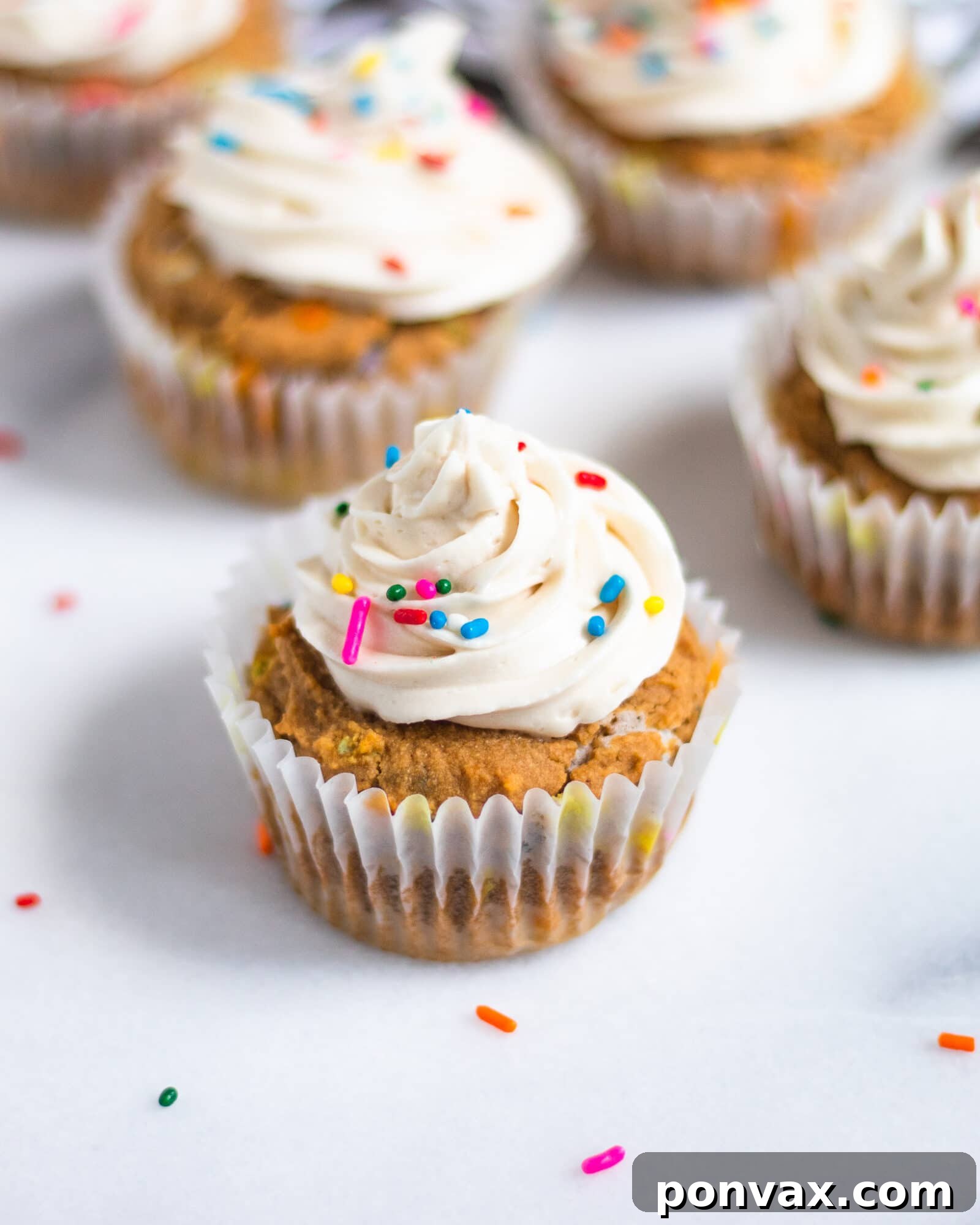 Vegan Super Bowl Feast: Over 50 Game Day Recipes 48 Paleo Vanilla Cupcakes from The Banana Diaries: fluffy, delicious, vegan, grain-free using cassava flour. A fun Super Bowl dessert.