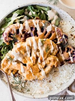 Vegan Tahini Cauliflower Steaks cooked and ready to serve.