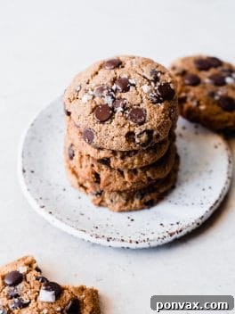 Gluten-Free Sourdough Chocolate Chip Cookies (Dairy-Free + Vegan)