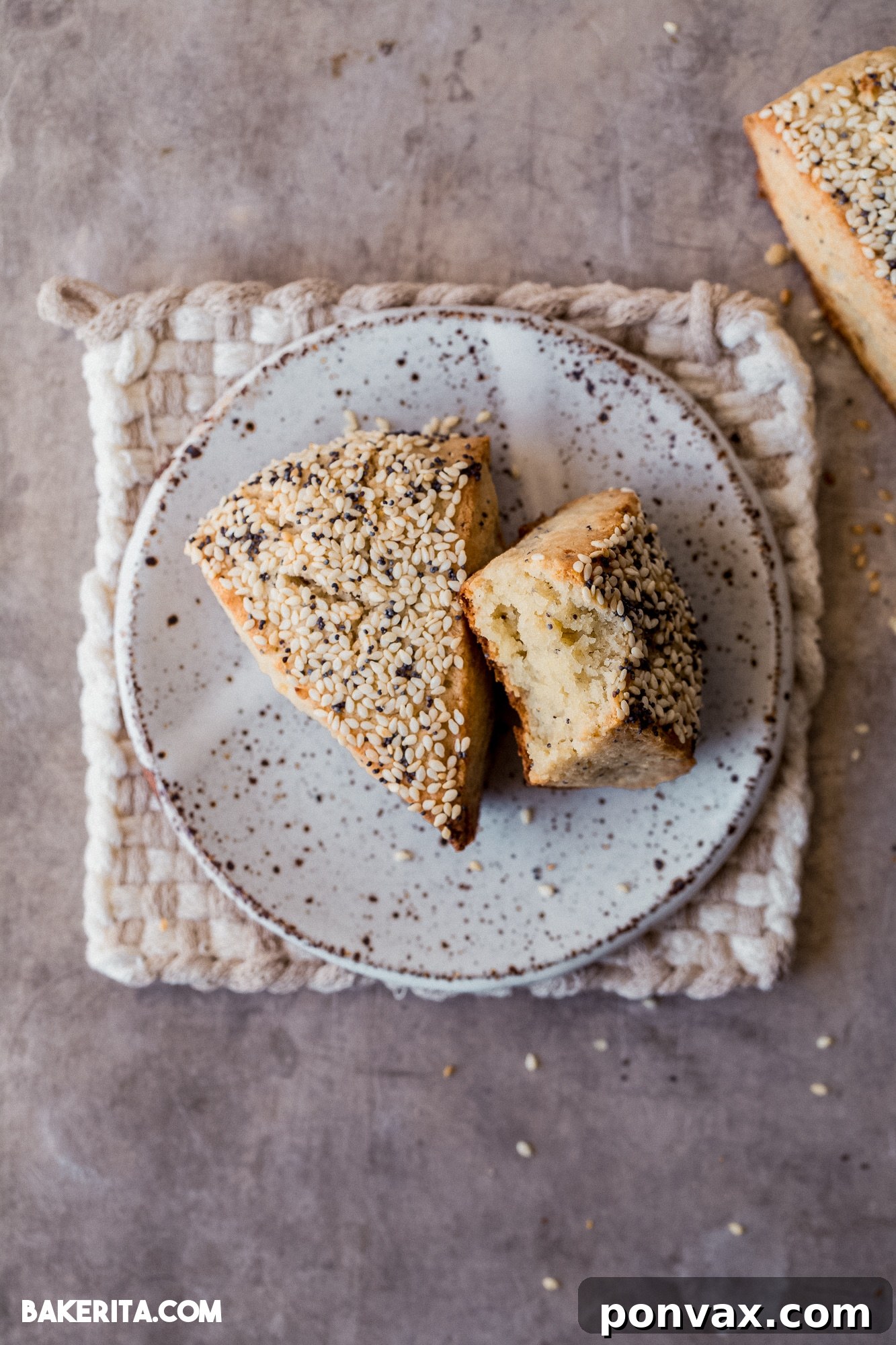Ingredients for Gluten-Free Sourdough Scones meticulously laid out on a clean kitchen counter, showcasing flours, spices, and liquid components.