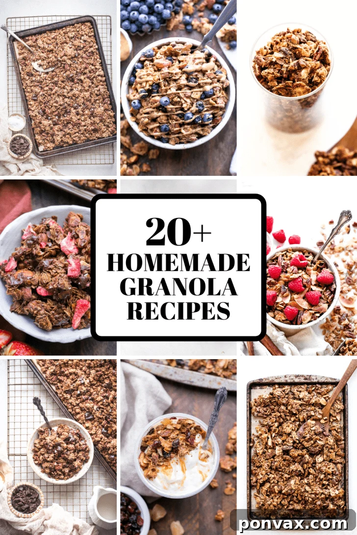 Crunchy Creations: Over 20 Homemade Granola Recipes 2 A vibrant bowl of homemade granola, showcasing its crunchy texture and various ingredients, ready to be enjoyed.