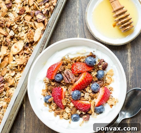 Crunchy Creations: Over 20 Homemade Granola Recipes 13 Crunchy Protein Granola, gluten-free and vegan, gets a boost of protein and fiber from a secret ingredient: lentils! A delicious and filling breakfast or snack.