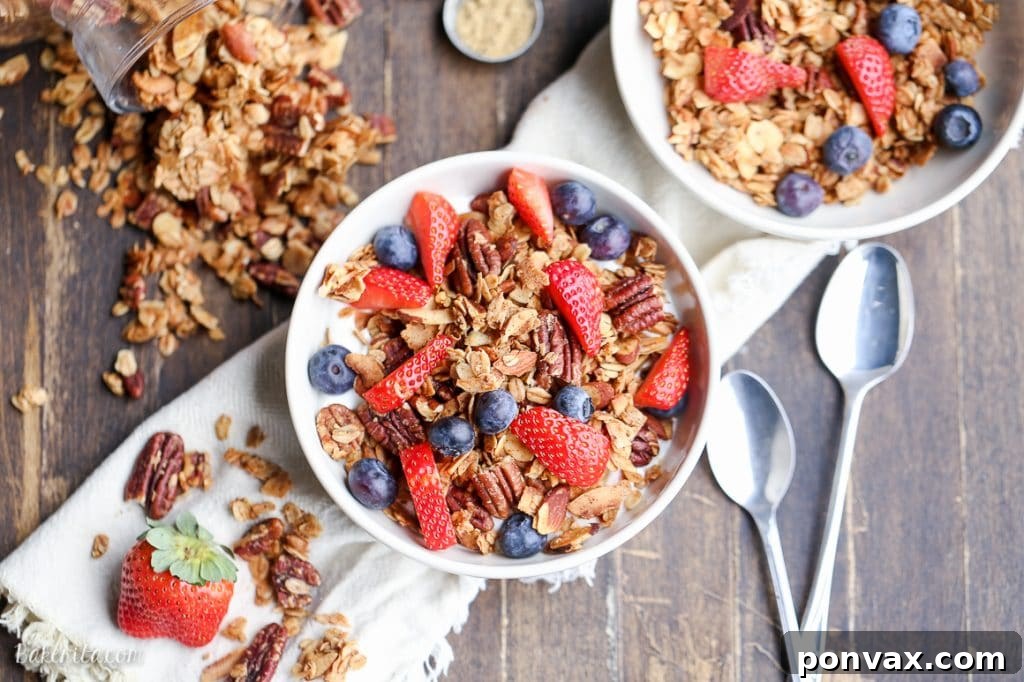 Crunchy Creations: Over 20 Homemade Granola Recipes 15 This Chai Spice Granola is a simple, gluten-free, and vegan recipe bursting with warm chai flavor, perfect for breakfast or a snack.