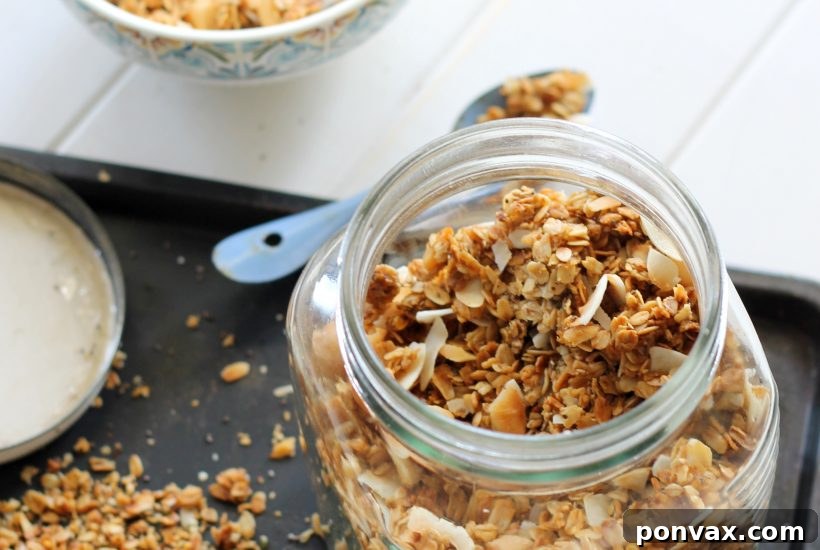 Crunchy Creations: Over 20 Homemade Granola Recipes 19 This Coconut Macadamia Nut Granola is the perfect gluten-free, vegan, and refined sugar-free breakfast or snack, especially when paired with yogurt and berries.