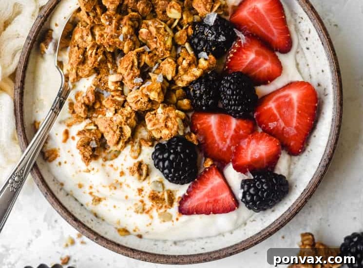 Crunchy Creations: Over 20 Homemade Granola Recipes 22 Crunchy Maple Cashew Cookie Granola clusters, gluten-free, vegan, and refined sugar-free. Perfect as an afternoon snack or paired with fruit and yogurt for breakfast.