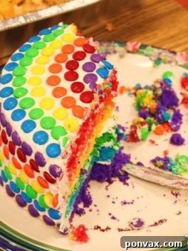 Vibrant Layers of Delight 2 A stunning six-layer rainbow cake, freshly baked and ready for frosting, symbolizing joy and celebration.