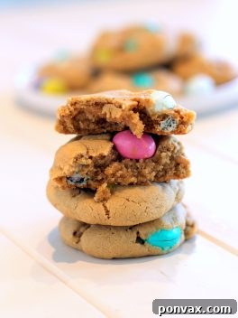 Soft Peanut Butter M&M Cookies