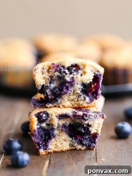 Perfectly baked vegan blueberry muffins on a wire rack