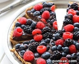 Chocolate Berry Tart (Gluten-Free, Vegan, & Paleo)