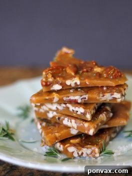 Salted Rosemary Pecan Brittle