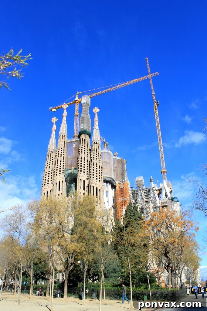 Stunning exterior view of Sagrada Familia in Barcelona