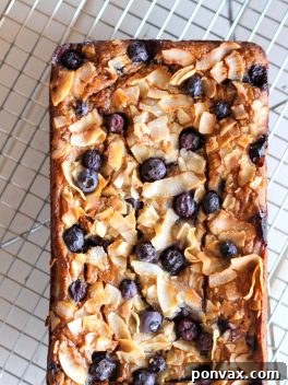 Gluten-Free Paradise Coconut Blueberry Banana Bread 2 Delicious Toasted Coconut Blueberry Banana Bread slice