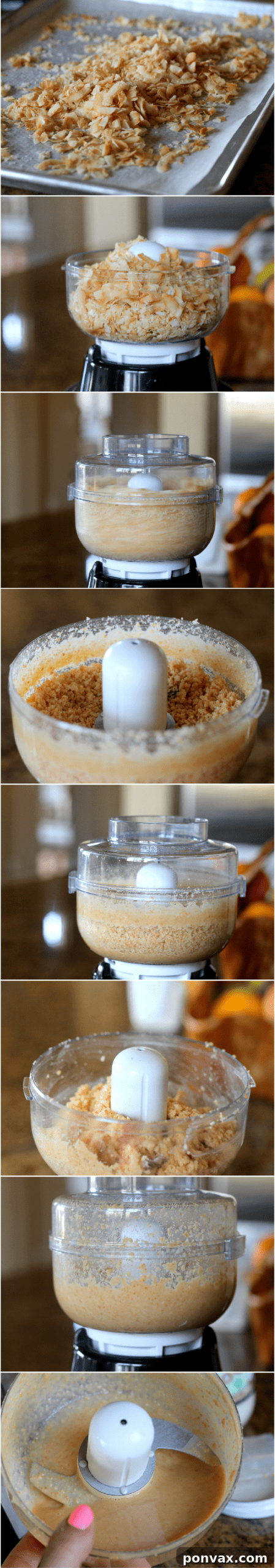 Caramelized Coconut Butter 4 Jar of homemade toasted coconut butter with a spoon.