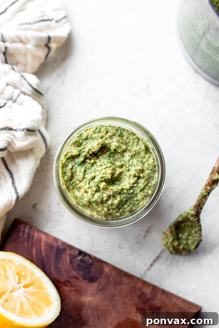Fennel frond pesto tossed with pasta and fresh herbs