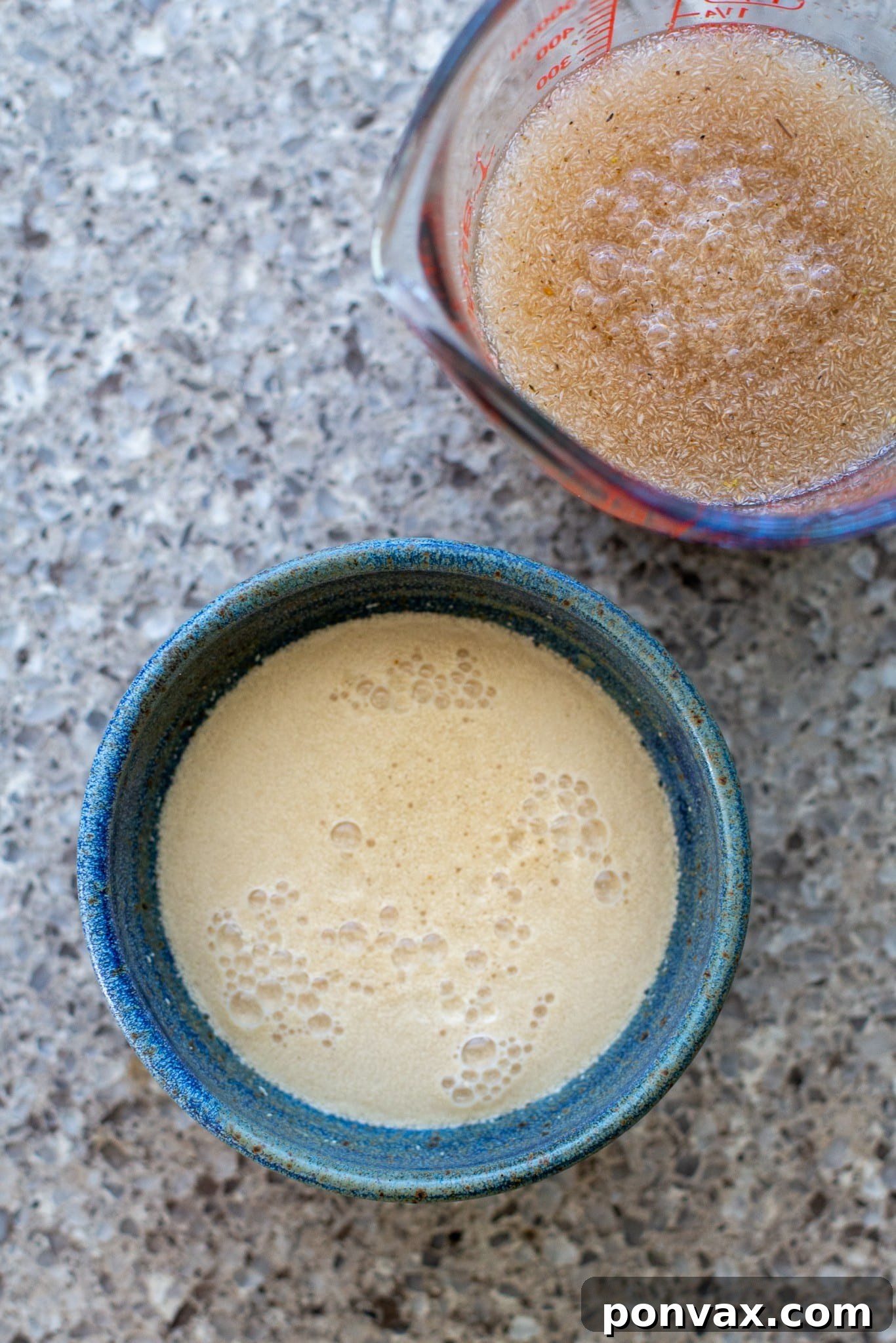 Effortless Gluten-Free Focaccia 5 Mixing dry ingredients in a stand mixer bowl.