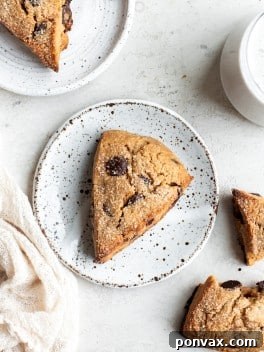 Gluten-Free Sourdough Discard Scones with Chocolate Chips