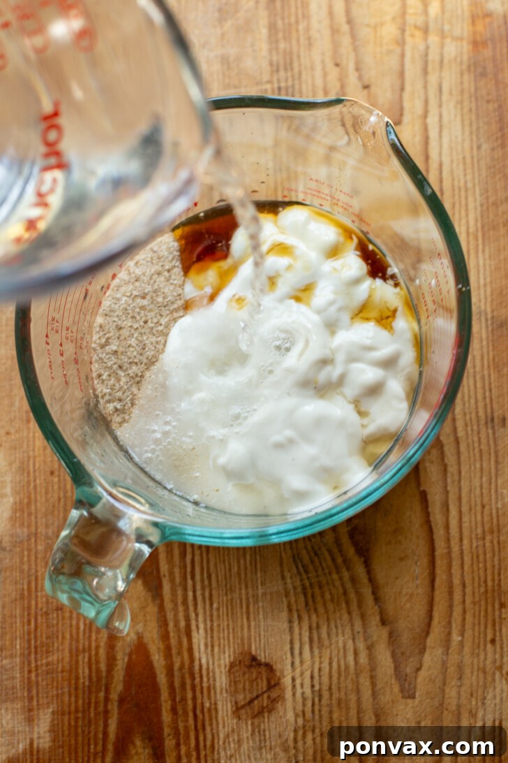 Ingredients for gluten-free yogurt bread dry ingredients in a mixing bowl