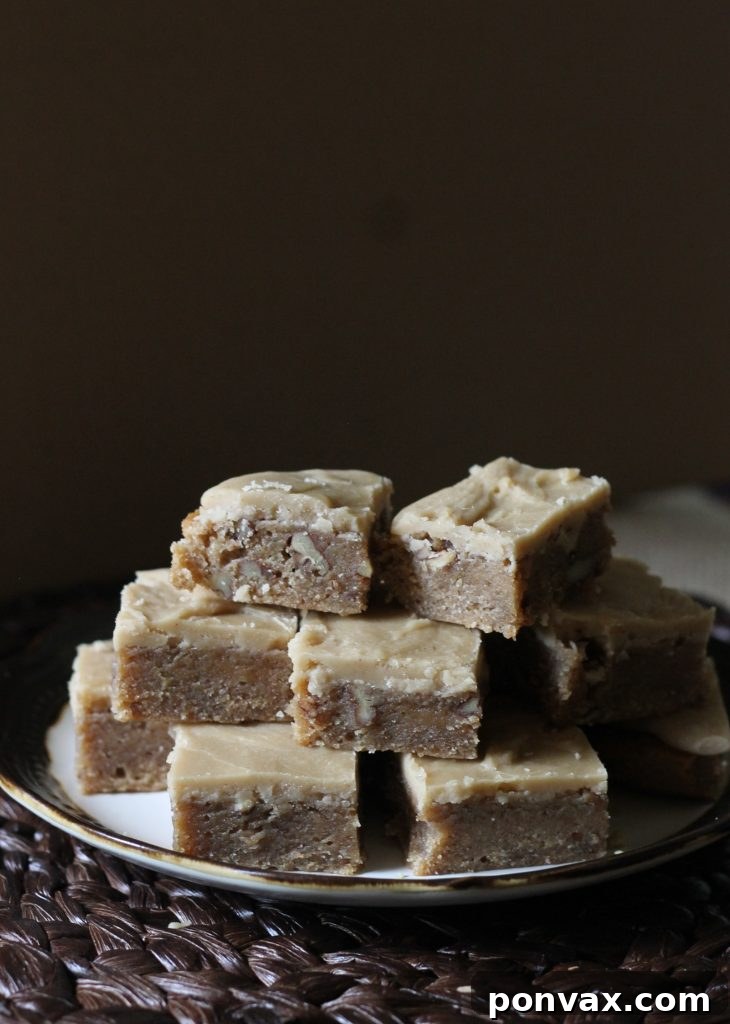 Fudgy Banana Nut Bars with Brown Sugar Frosting | The perfect recipe for overripe bananas