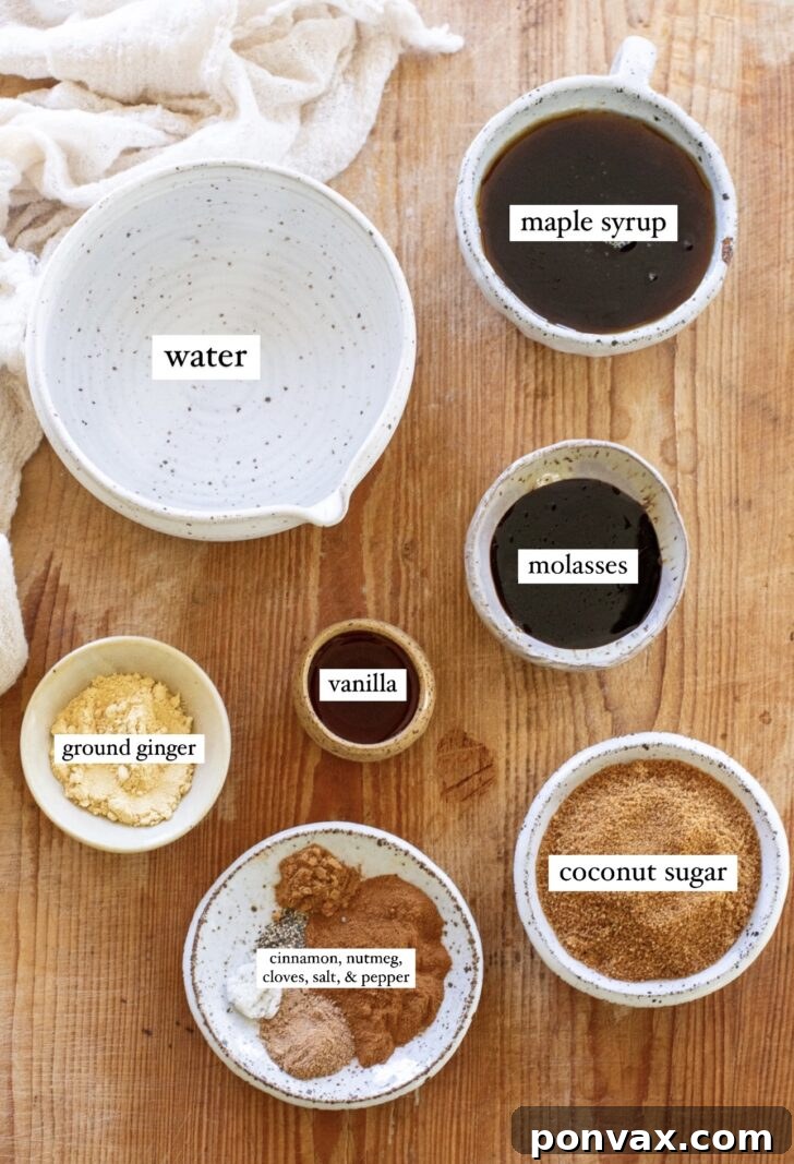 Handcrafted Gingerbread Elixir 3 Freshly made refined sugar-free gingerbread syrup in a jar, ready to be used in lattes and other treats.