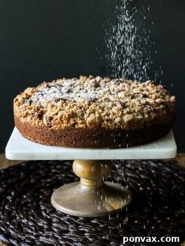 Pumpkin Crumb Cake with a thick streusel topping