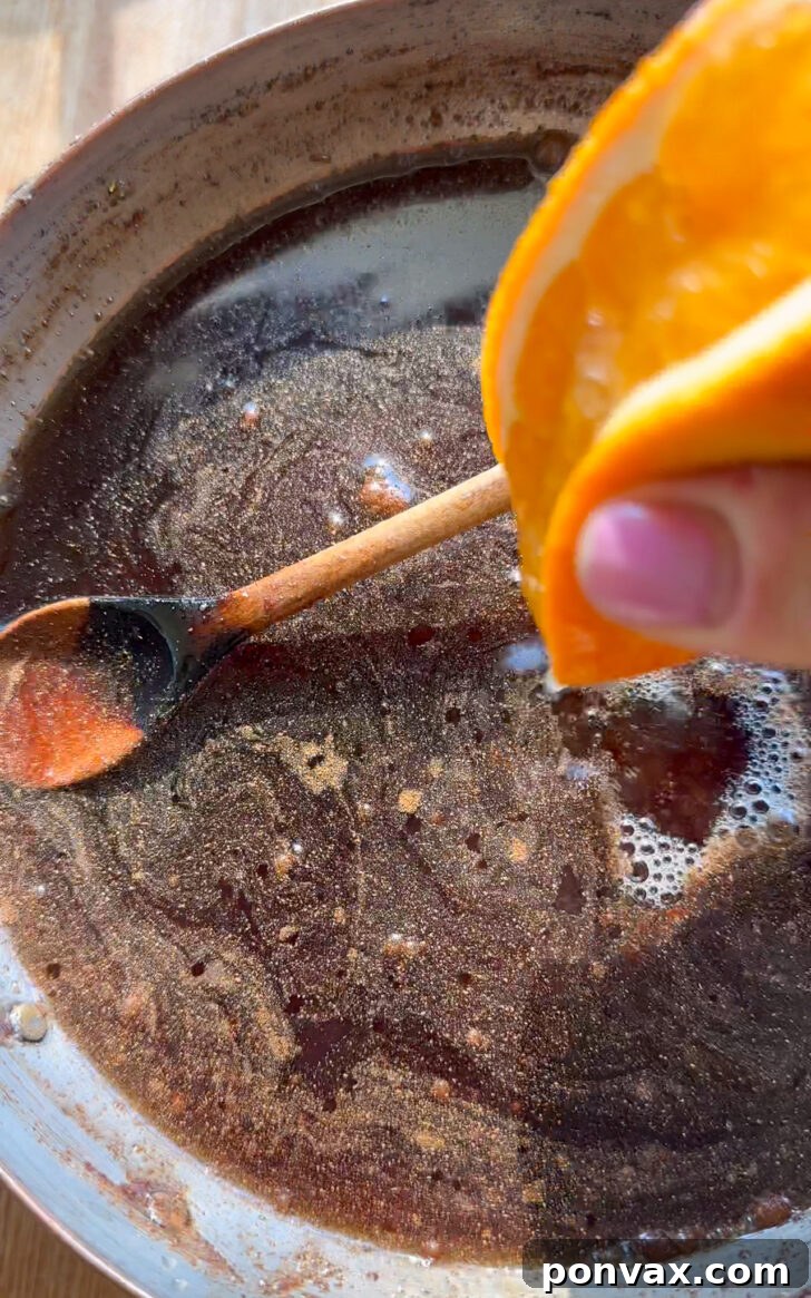 Seasonal Spice Infusion 7 Winter spice syrup in saucepan after simmering