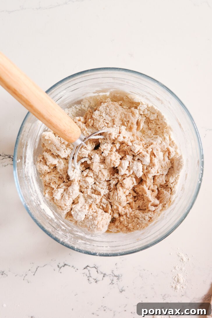 Step 3: Kneading the dough until it forms a cohesive, smooth, and pliable ball.