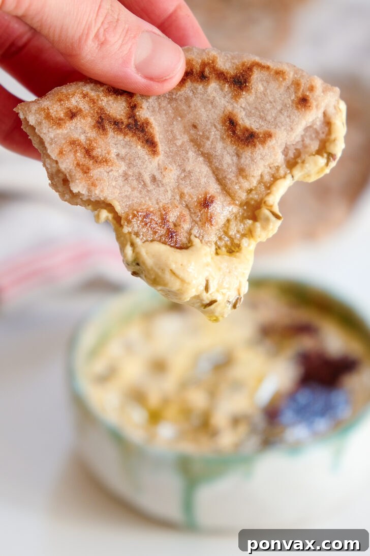Close-up of a bubbly, golden-brown gluten-free sourdough flatbread.