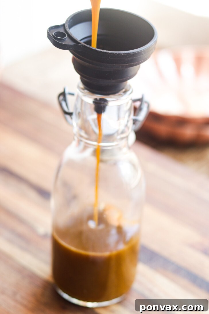 Step 5: Finished sugar-free pumpkin spice syrup in the saucepan, ready for bottling.