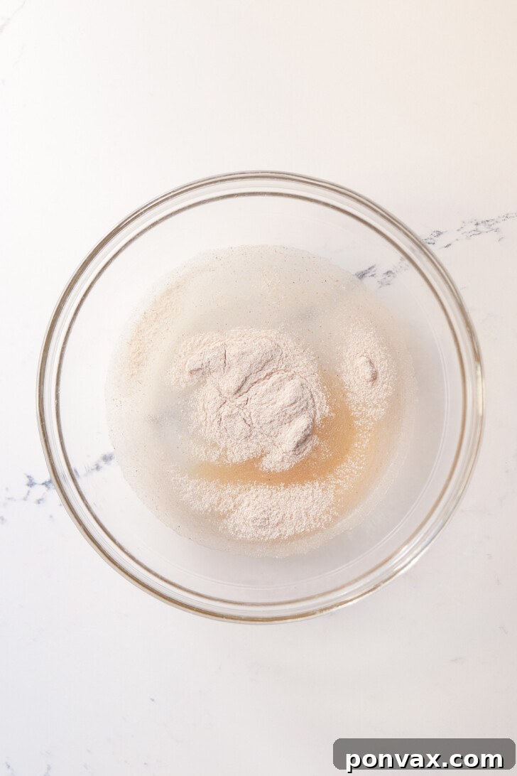 Irresistible Gluten-Free Sourdough Cinnamon Buns 5 Psyllium husk mixed with water forming a gel.