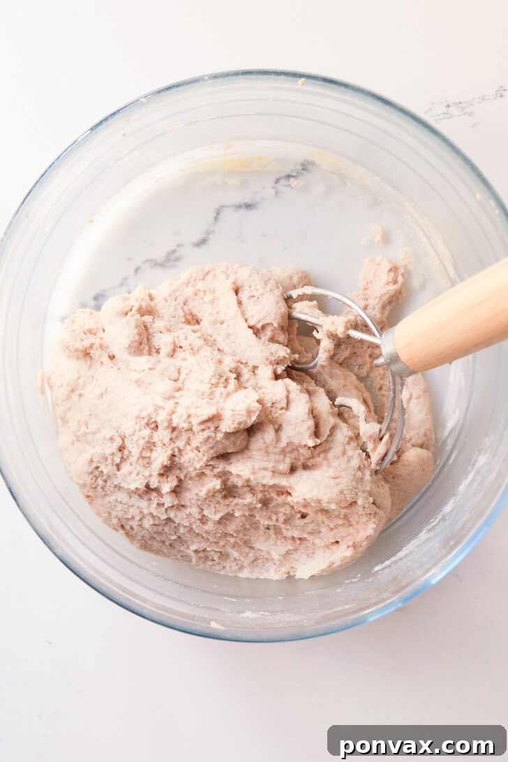 Irresistible Gluten-Free Sourdough Cinnamon Buns 9 Resting gluten-free sourdough dough after kneading.