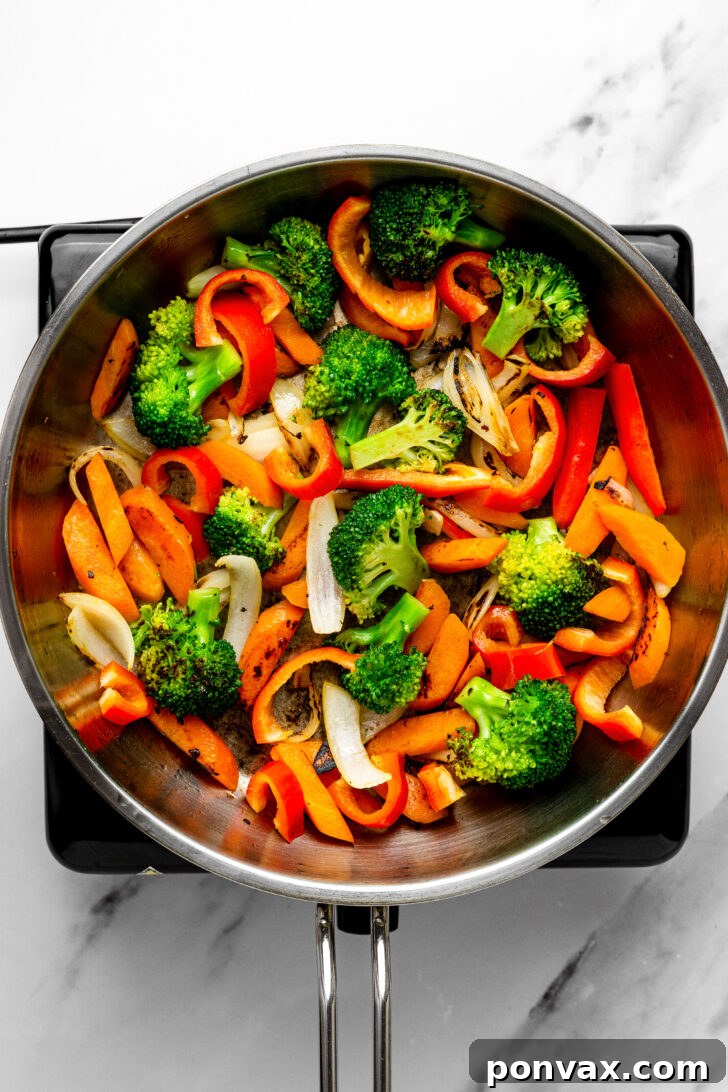 Zesty Lime Ponzu Noodle Stir-Fry 7 Step 2: Browning protein