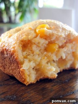 A delicious homemade corn muffin