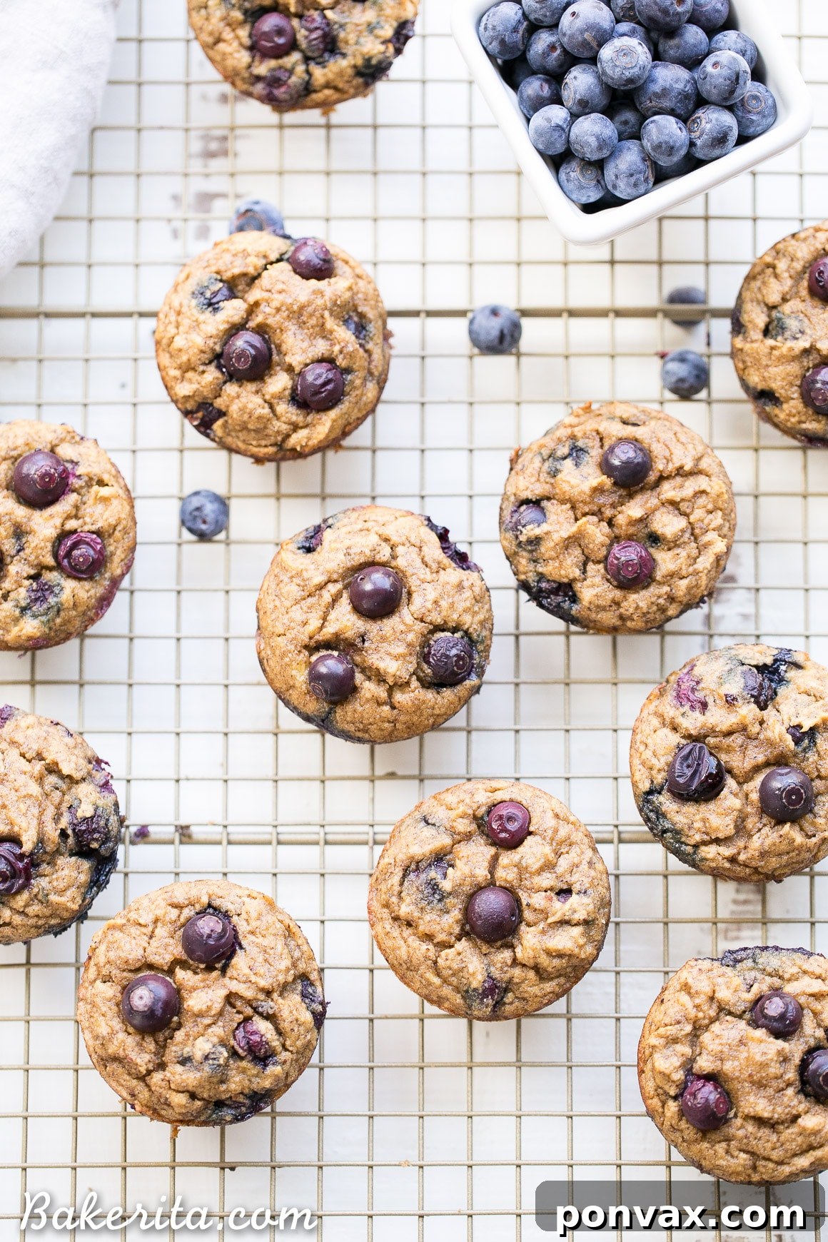 Gluten-Free Banana Blueberry Bliss 3 Close-up of a moist Gluten-Free Banana Blueberry Muffin showing its tender crumb and plentiful blueberries.