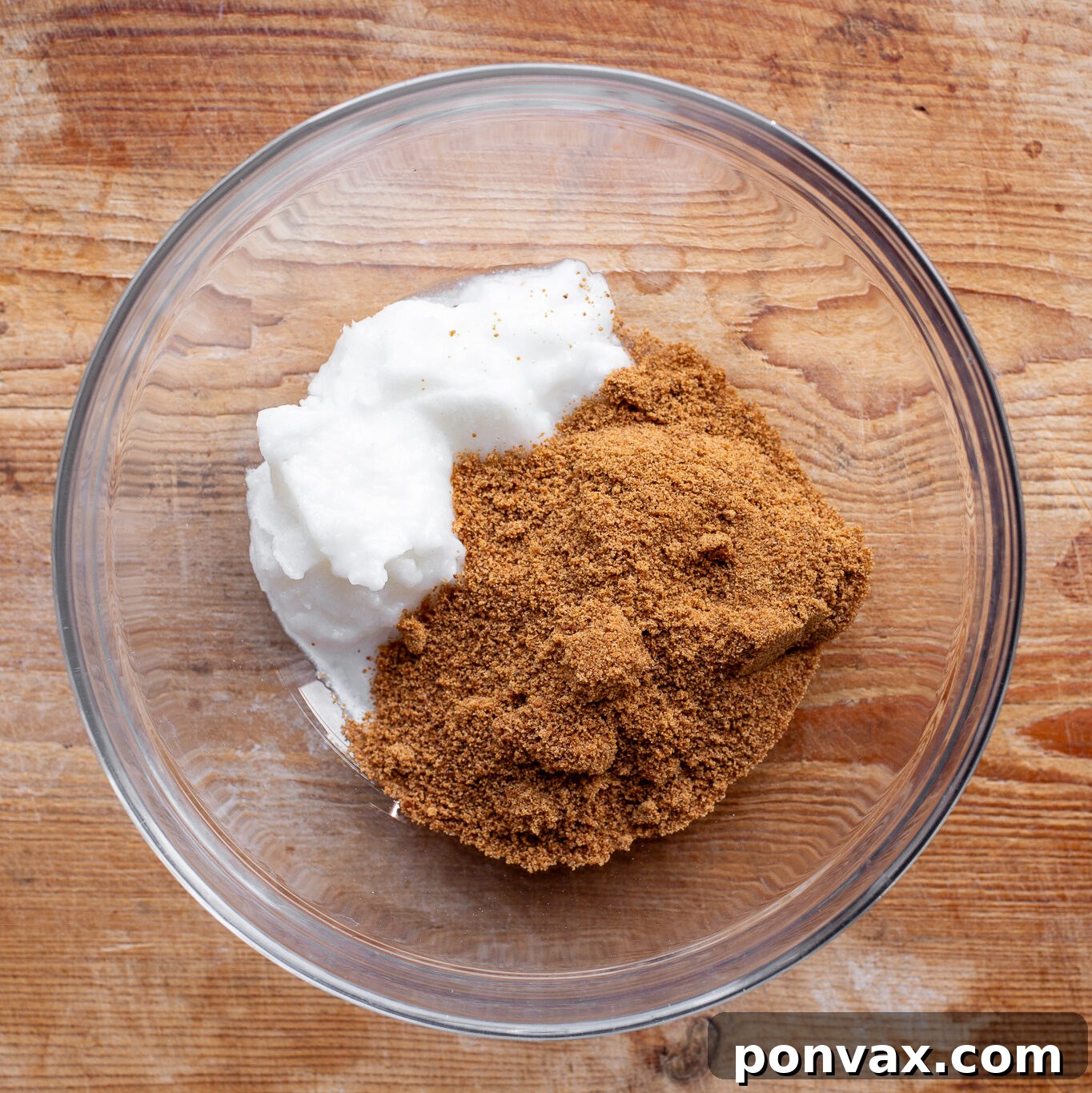 Irresistible Paleo Chocolate Chip Cookies Vegan Friendly 7 Coconut oil and coconut sugar being creamed in a mixing bowl.