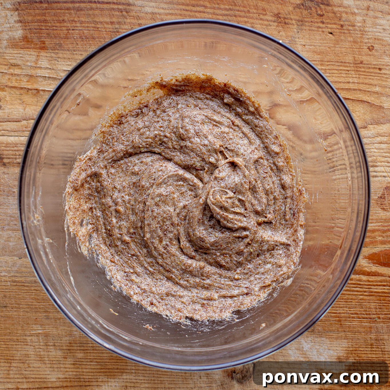 Irresistible Paleo Chocolate Chip Cookies Vegan Friendly 10 Mixture after egg and vanilla are incorporated, smooth and consistent.