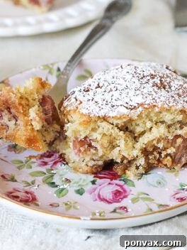 Caramel Rhubarb Cake - a delightful seasonal dessert recipe