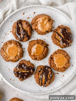 Paleo Chocolate Almond Butter Thumbprint Cookies