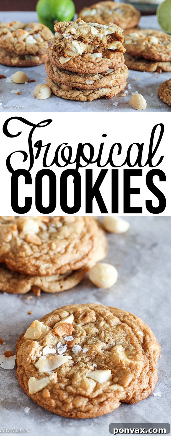 Tropical Cookies with a refreshing glass of milk