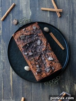 Paleo Chocolate Chip Pumpkin Bread, a healthy fall treat.