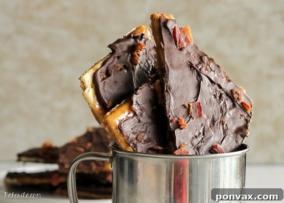 This Bacon Toffee is easy, delicious, and super addictive! Bacon adds a smoky, salty twist to a classic holiday favorite. Only five ingredients!