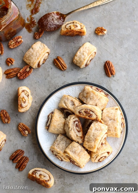 These Apple Butter Rugelach will be gone before you know it - you can't eat just one! Butter and cream cheese make the rugelach dough super tender and flaky.